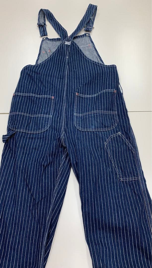 【日本製】オールドフラットヘッド デニム ウォバッシュ オーバーオール