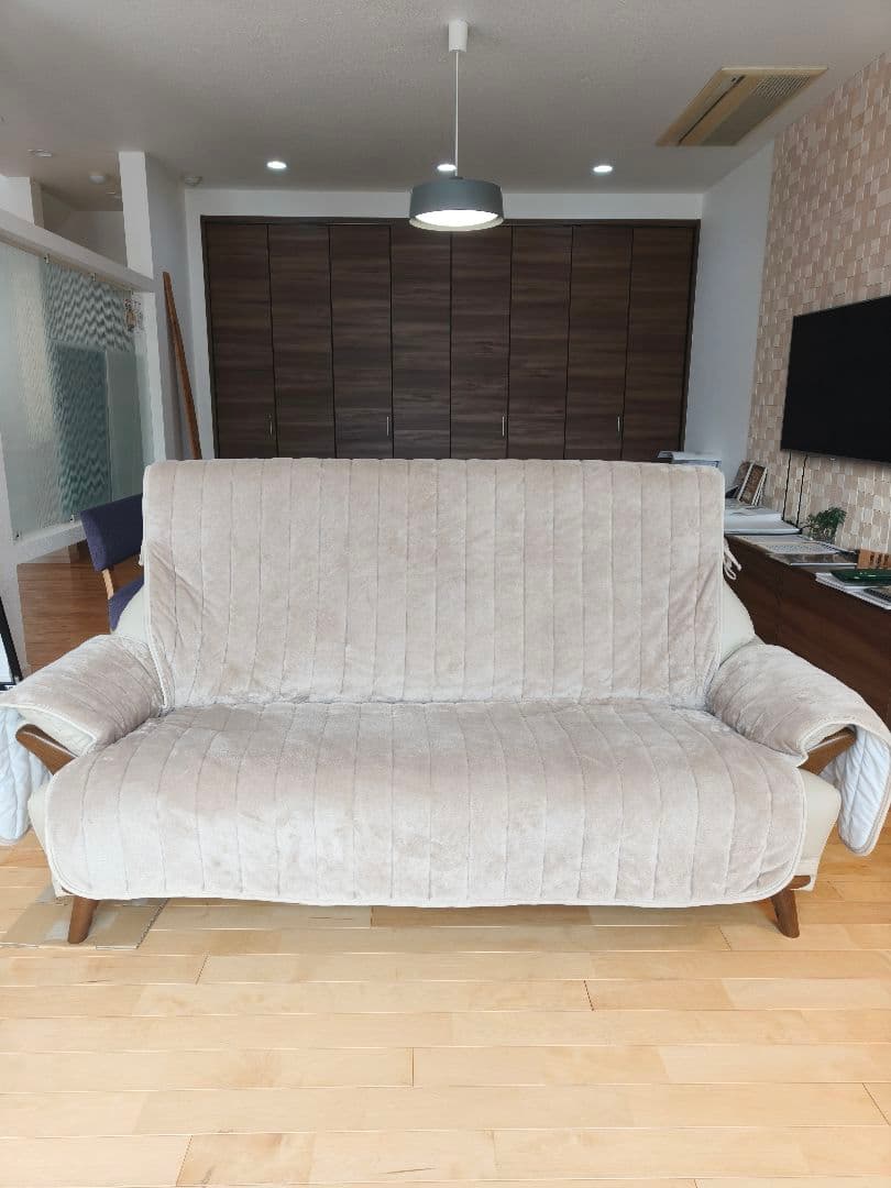 【使用3ヶ月・極美品】ニトリ 3人掛けソファ コウテイ3 Nシールド おまけ付