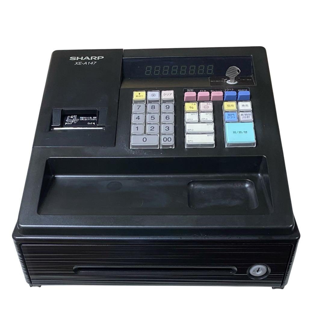 SHARP XEA147レジスタ ブラック 感熱ロール紙10本付 ￼値下げ！