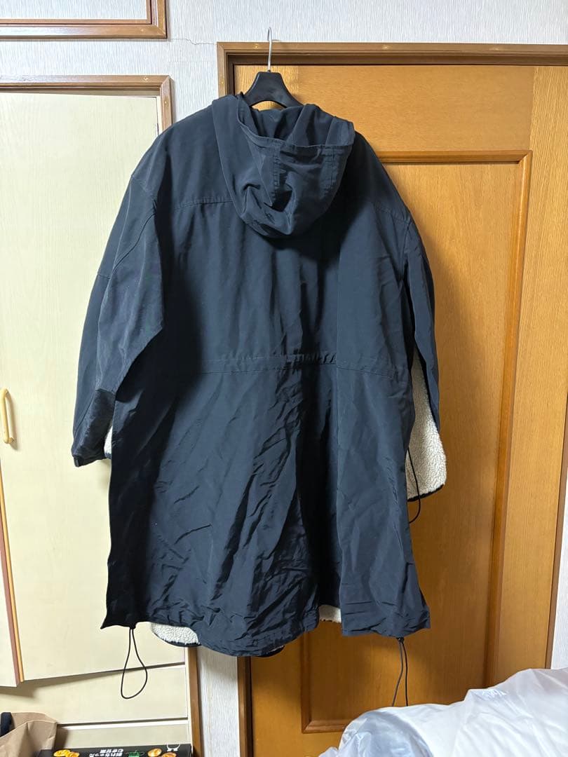 メゾンミハラヤスヒロ　フリースライニング フード付きモッズコート