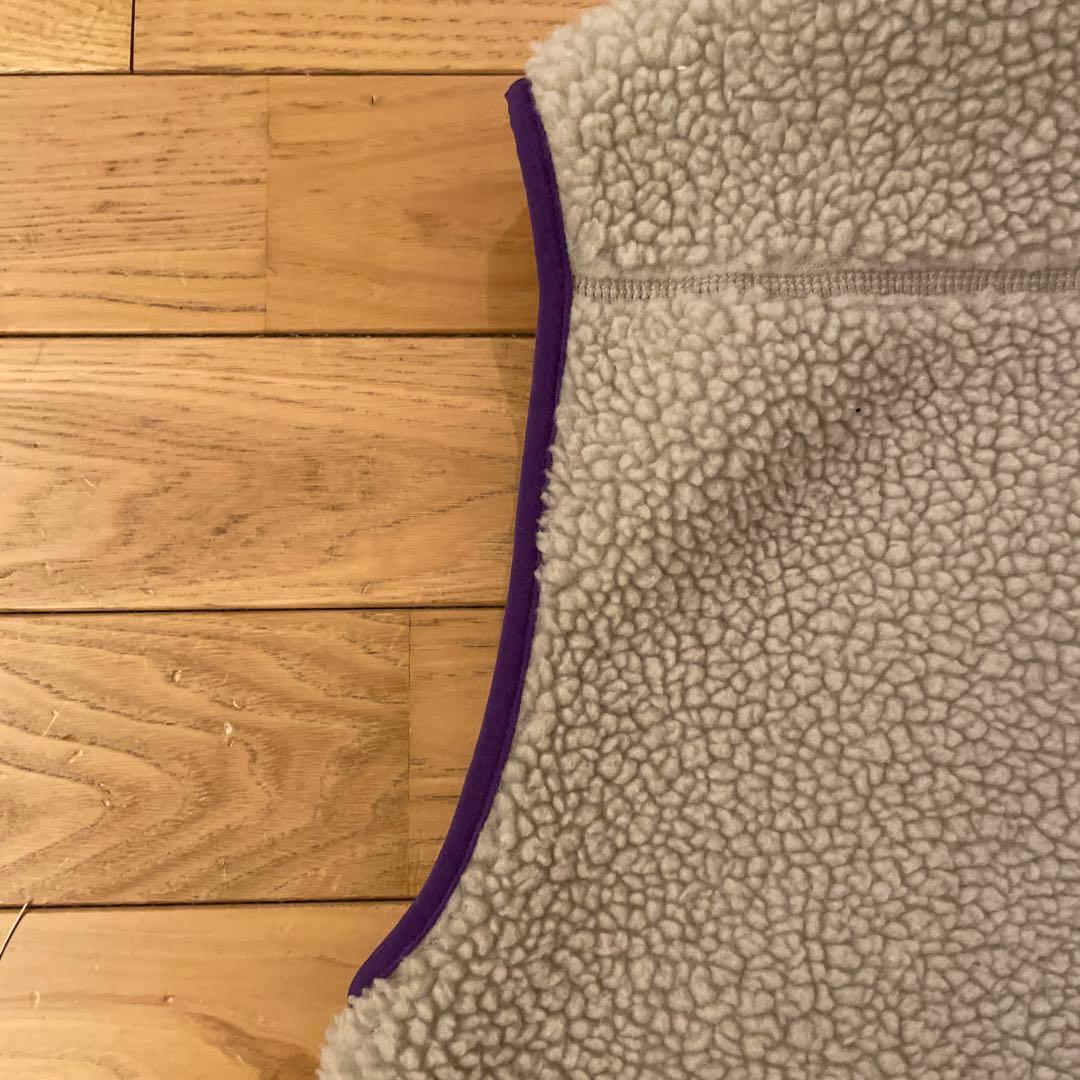 patagonia フリースベスト Mサイズ クリーム/パープル