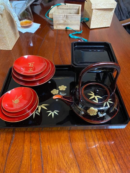 屠蘇器セット　日本橋黒江屋漆器店　送料込み