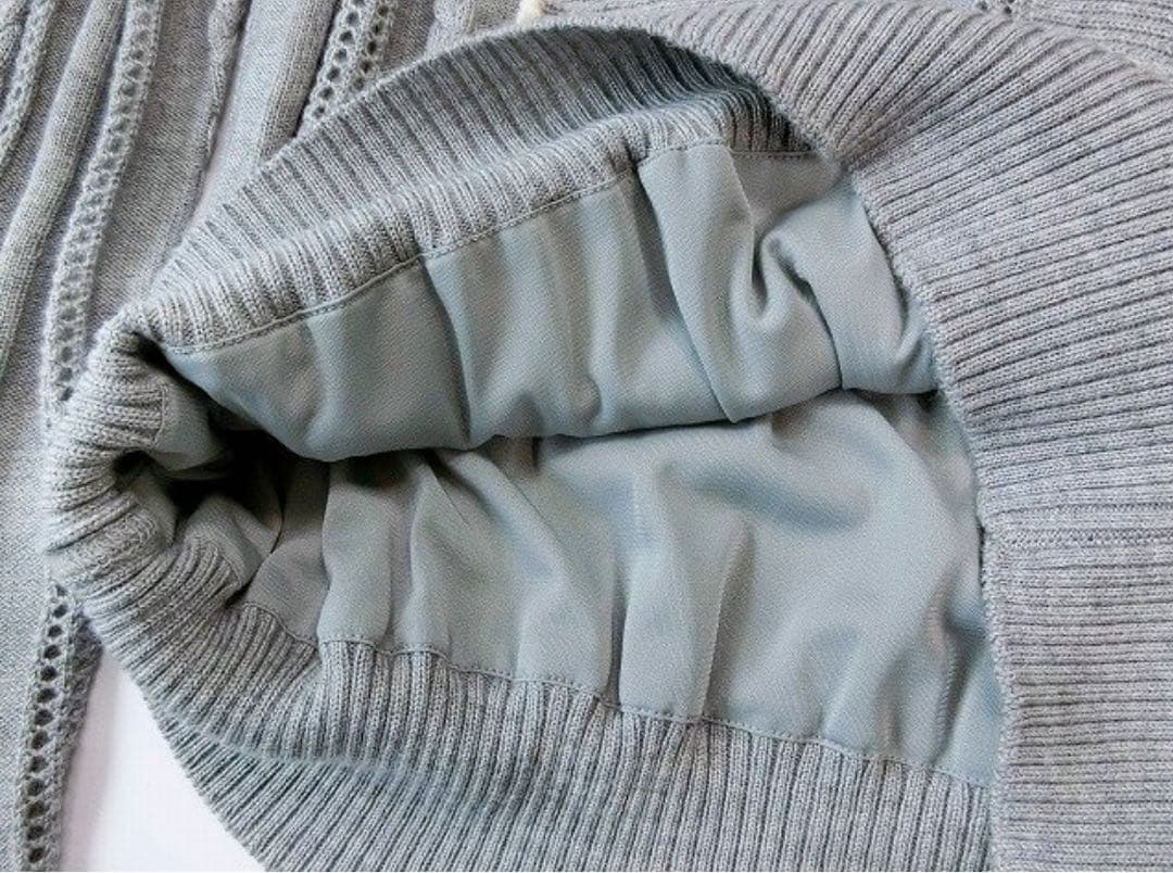 【新品未使用】MARK & LONA フリルアイレットニット 38 裏地付