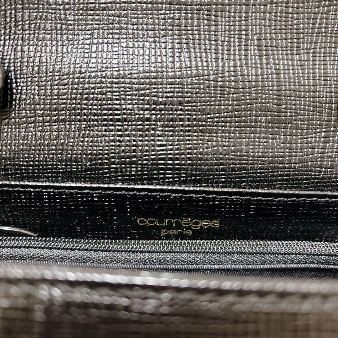 courrges クレージュ 2wayハンドバッグショルダー ブラックフォーマル