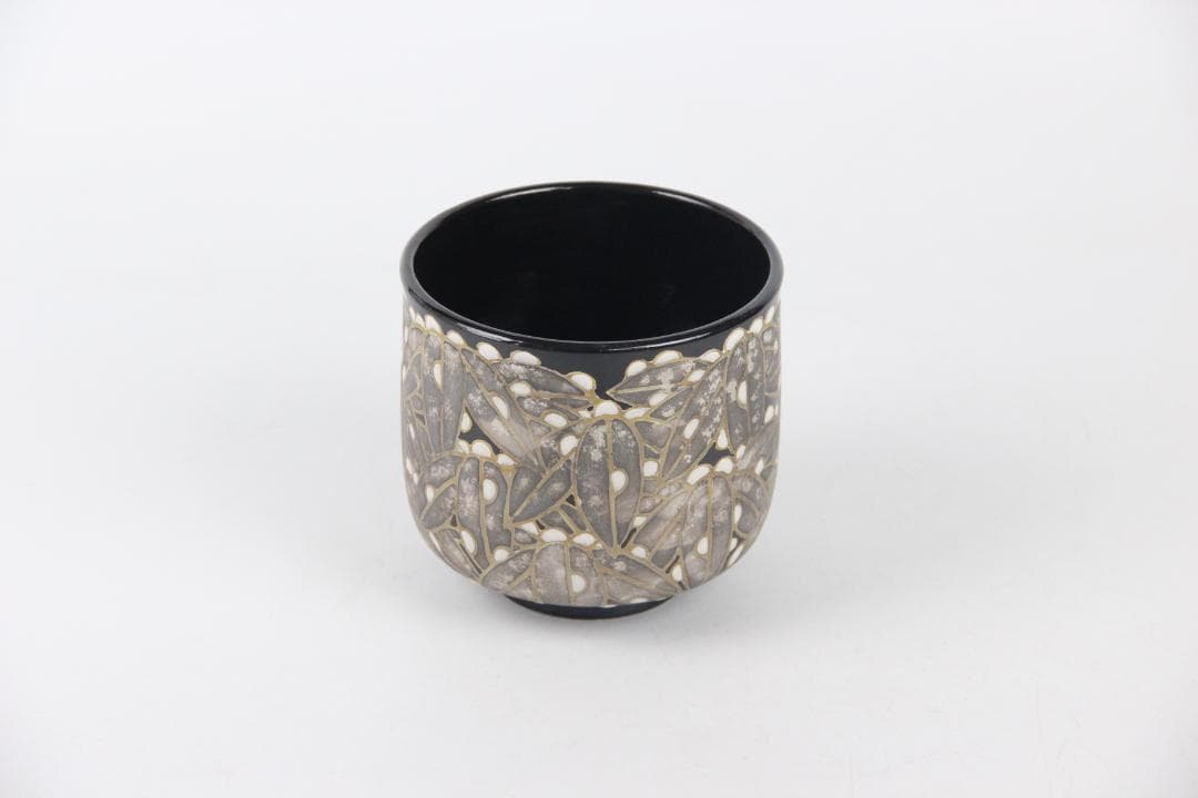 京焼　八世乾山　山本如仙作品　笹　雪笹絵　共箱　茶道具 本物保証 EN21-27