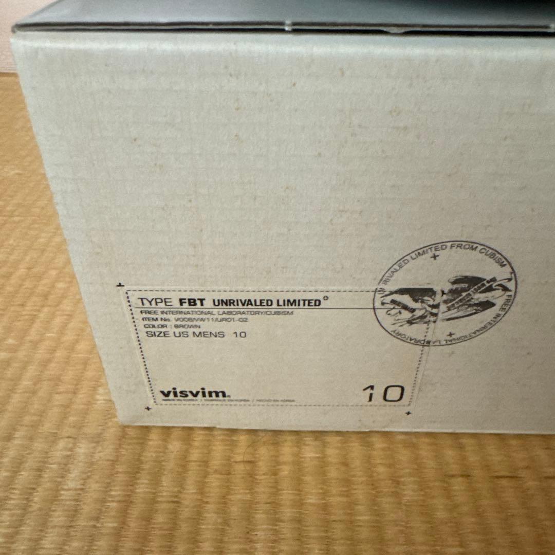 【未使用品】VISVIM FBT UNRIVALED LIMITED