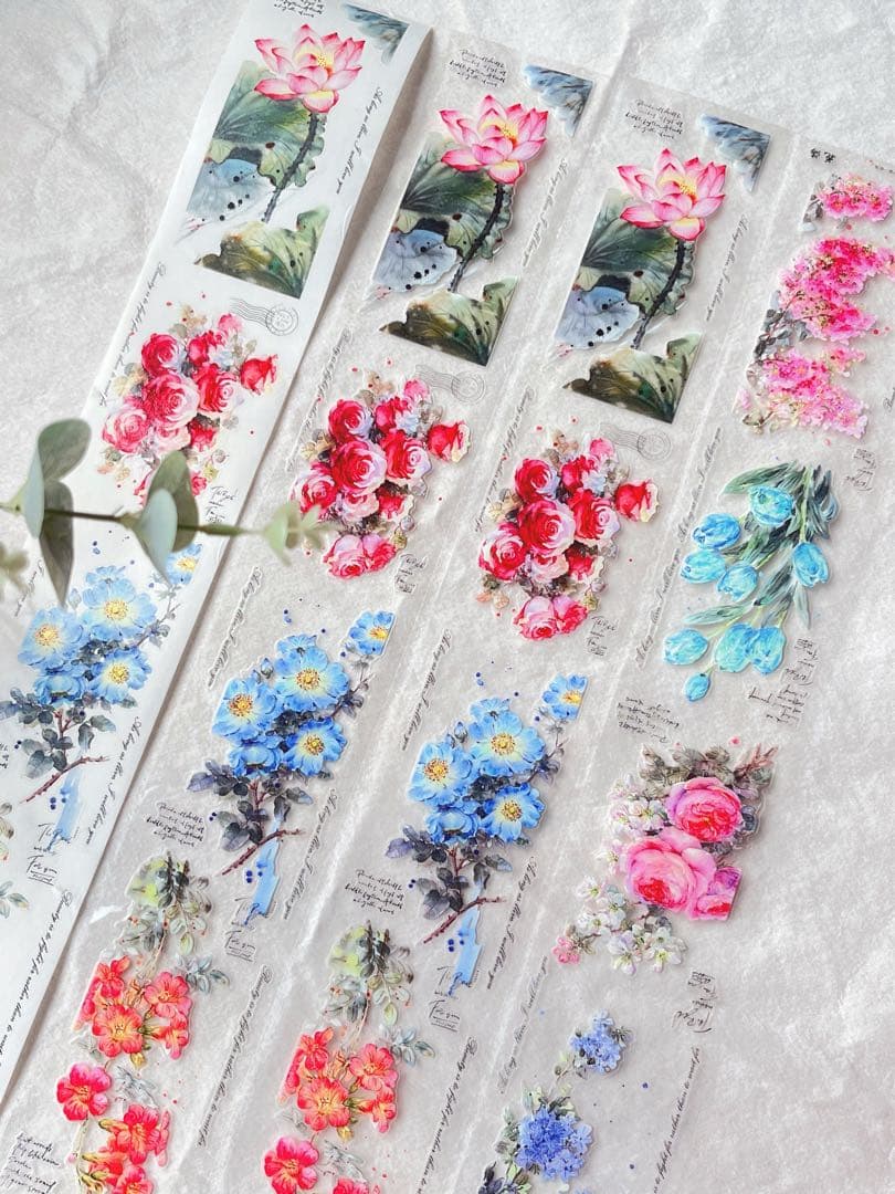 ⭐️SALE⭐️ 蓝莓不蓝手账《花海切模》海外マスキングテープ　マステ 【2704】