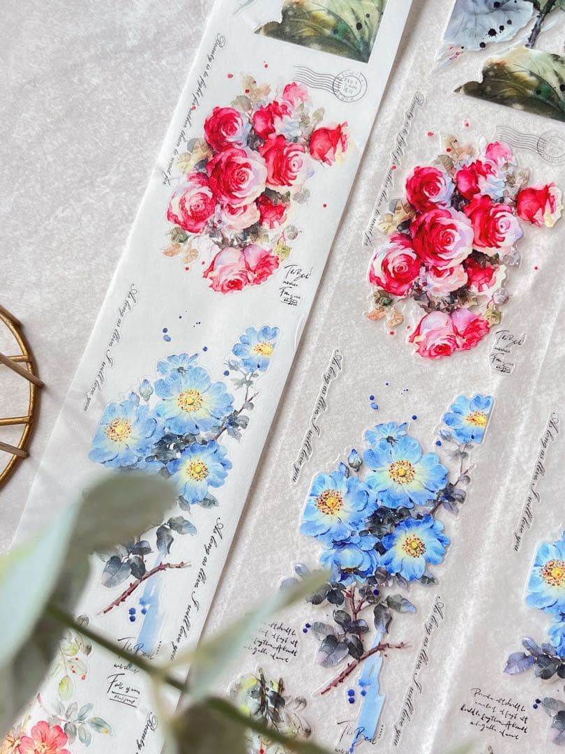 ⭐️SALE⭐️ 蓝莓不蓝手账《花海切模》海外マスキングテープ　マステ 【2704】