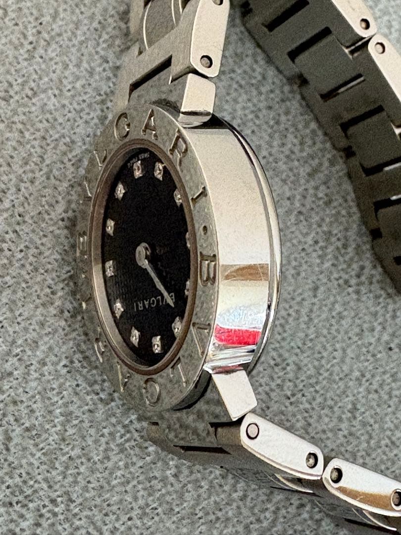 ブルガリ BB23SS 黒文字盤 12Pダイヤ