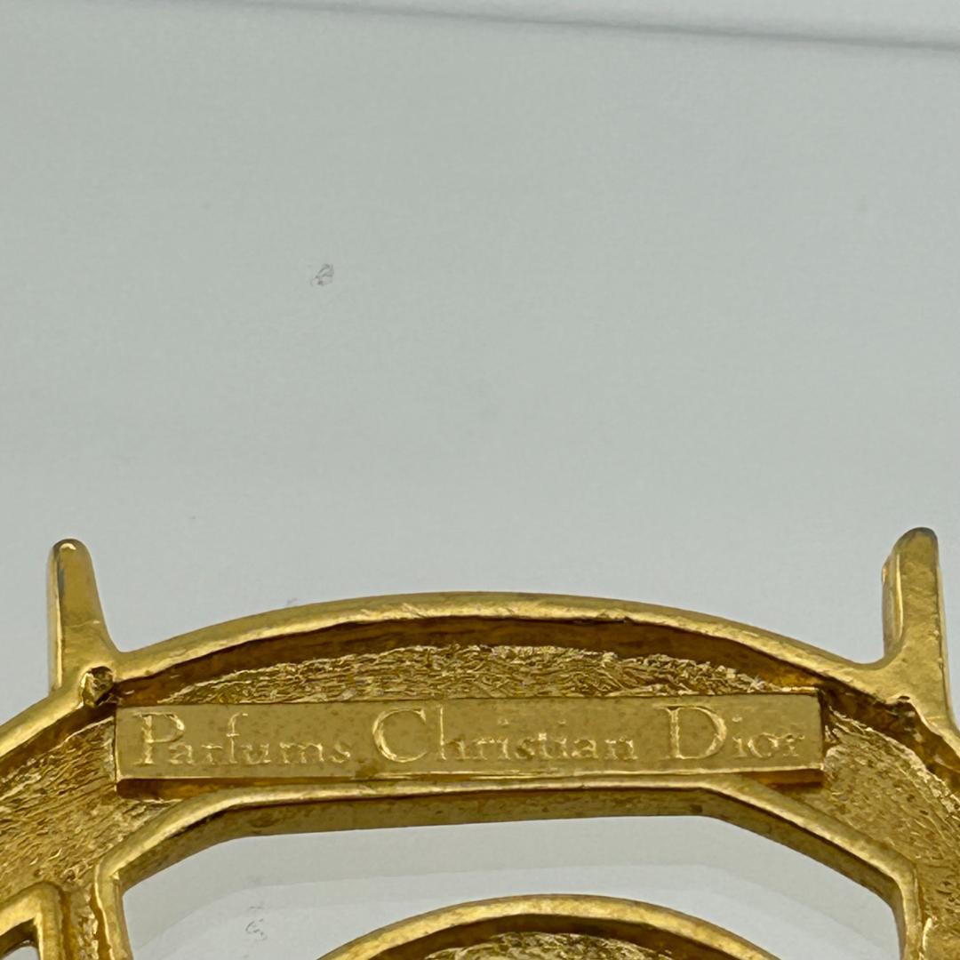 【美品】Christian Dior クリスチャンディオール CDロゴ ブローチ
