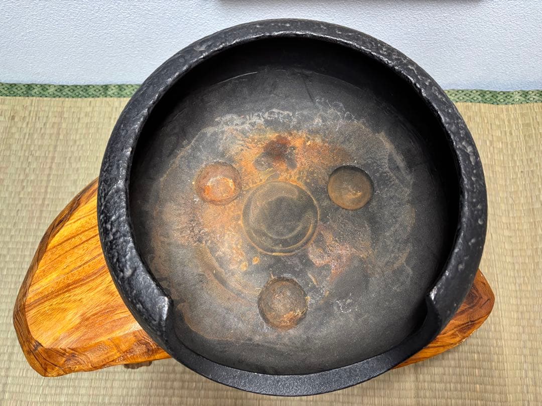 道安風炉（前欠け風炉） 五徳 底瓦 3点 茶道具