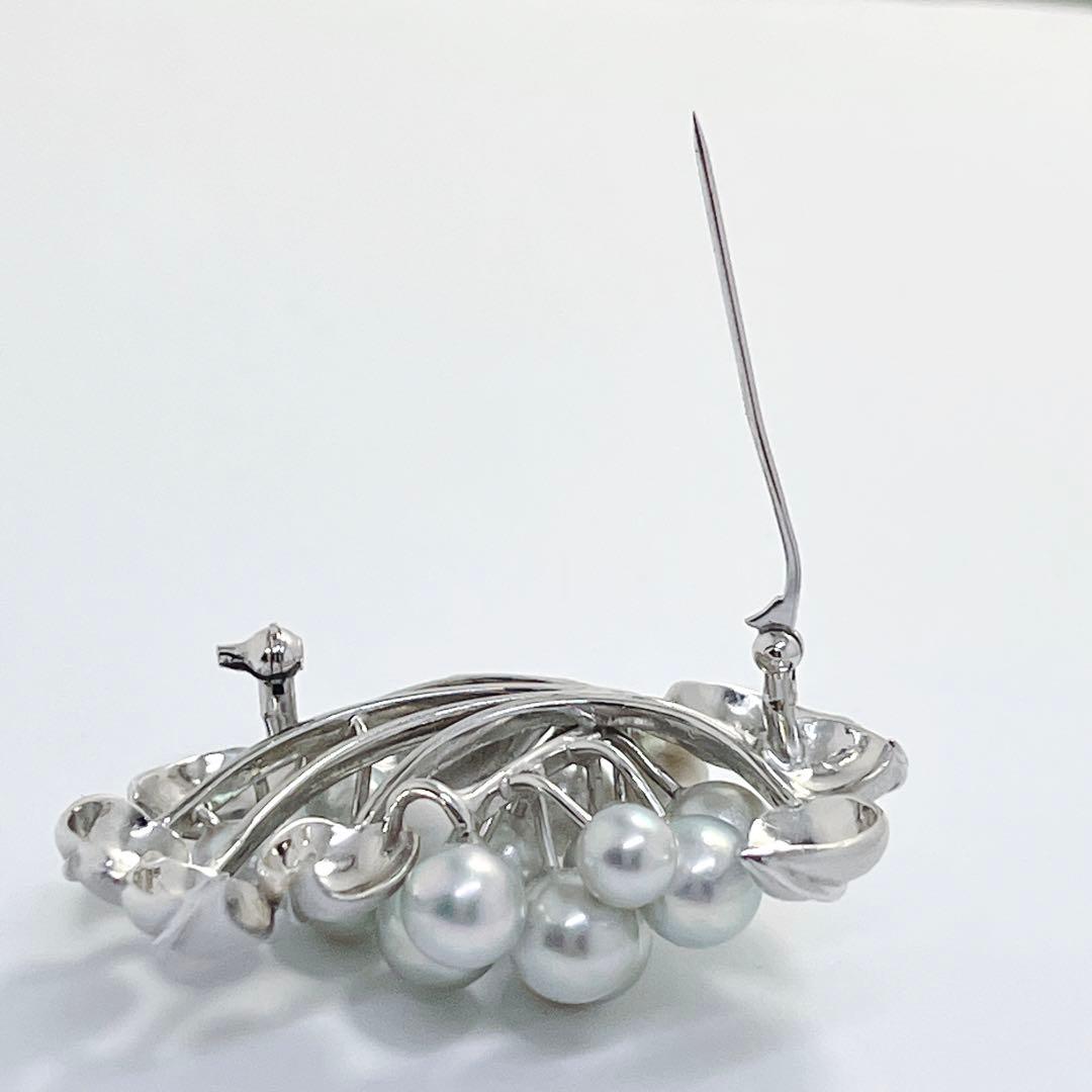 美品✨田崎真珠　TASAKI タサキ ブルーパール　ブローチ　コサージュ