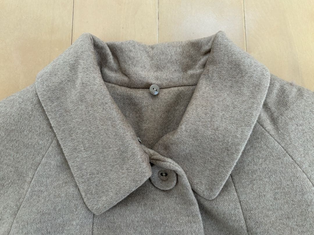 【新品未使用品】カシミヤ100% ベルト付ロングコート　ベージュ