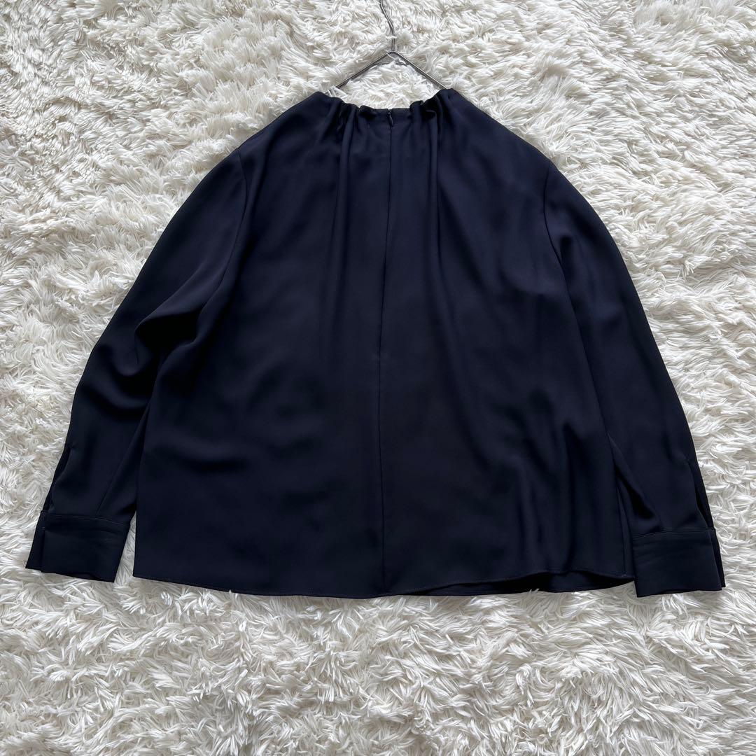 25SS セオリーリュクス　MARVINE GALI ブラウス 洗える　紺