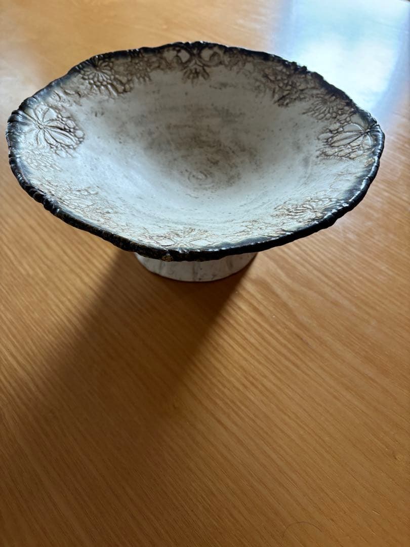 本田あつみさん陶器 コンポート 高台皿