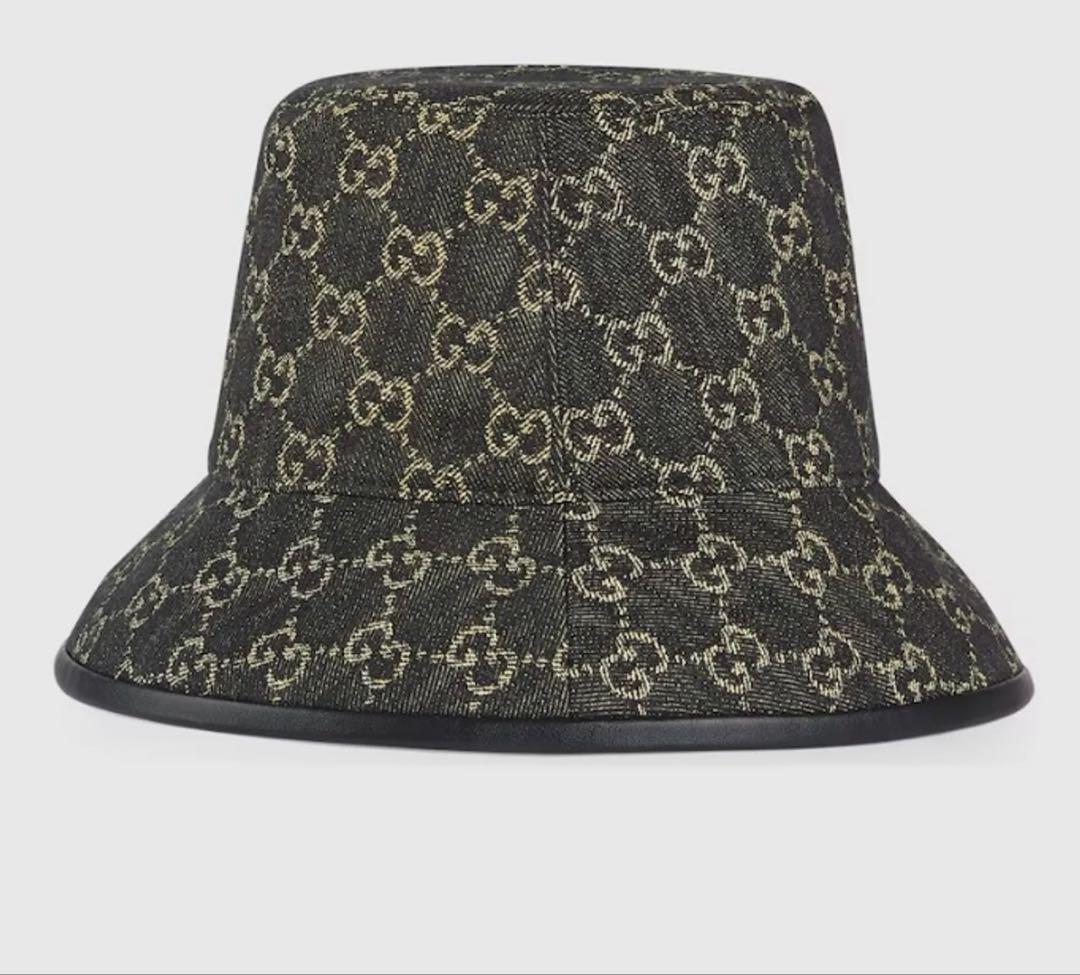 ♡ GUCCI ♡ グッチ GG ブラックデニム バケットハット 帽子