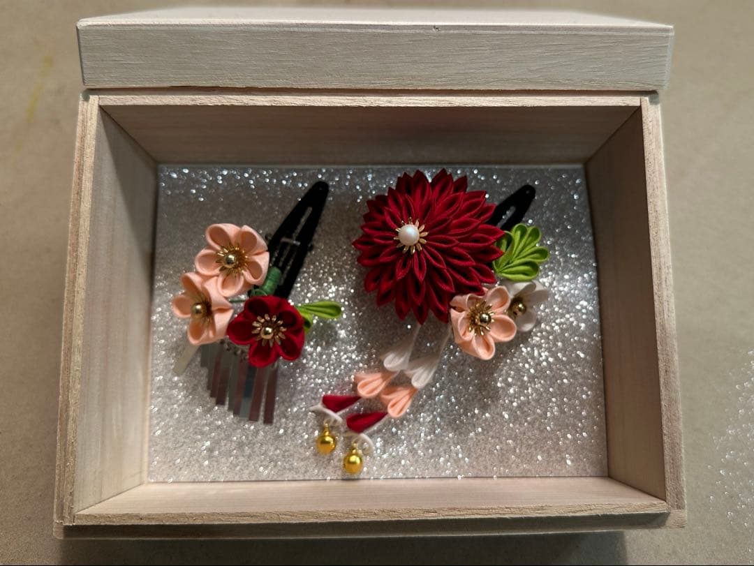 七五三 髪飾り つまみ細工 かのこ ちんころ 3歳