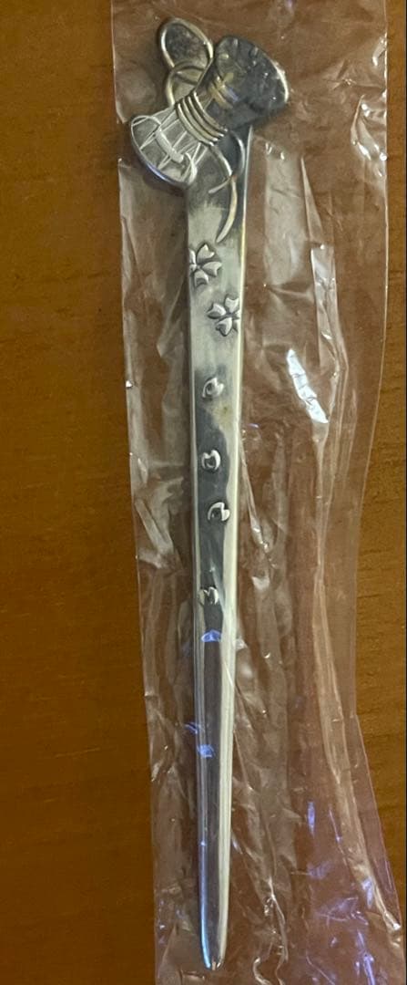 純銀 銀製 菓子楊枝 3本セット 木箱入り 総重量35g 未使用