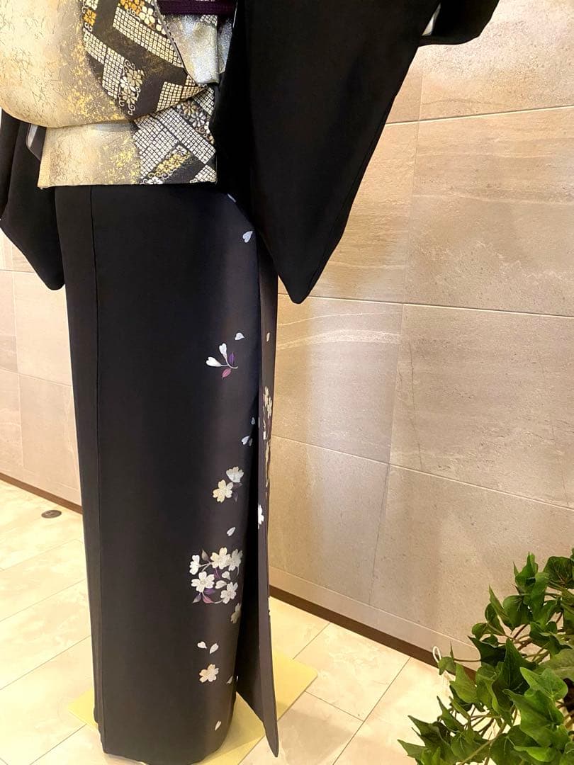 ほーさん　訪問着 月花桜模様　　未使用　袋帯セット