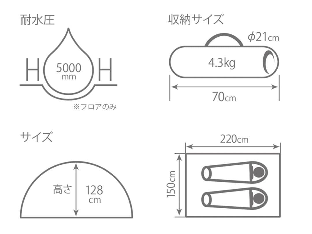 DOD ワンタッチカンガルーテントS（T2-616-TN）新品・未開封・送料込み
