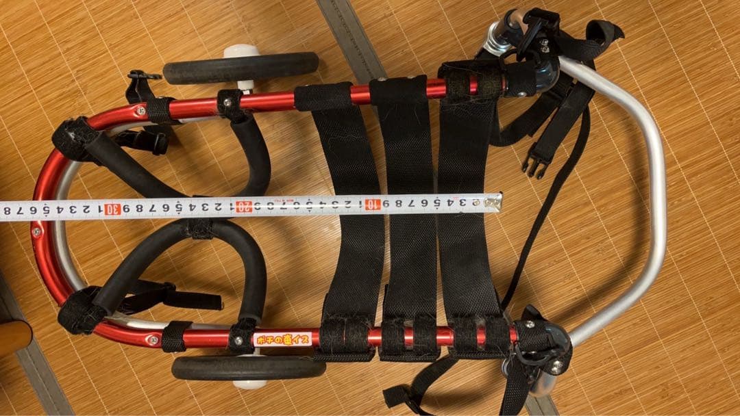 犬用車いす 赤/銀 調整可能