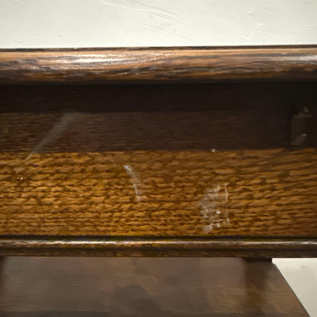 年末年始saleヴィンテージ　木製サイドテーブル　引き出し付き　2段