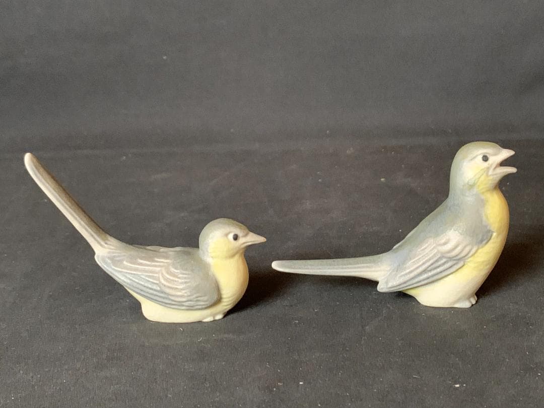 一枝庵 林沐雨造 鶺鴒 置物 共箱　京焼 盆栽 856