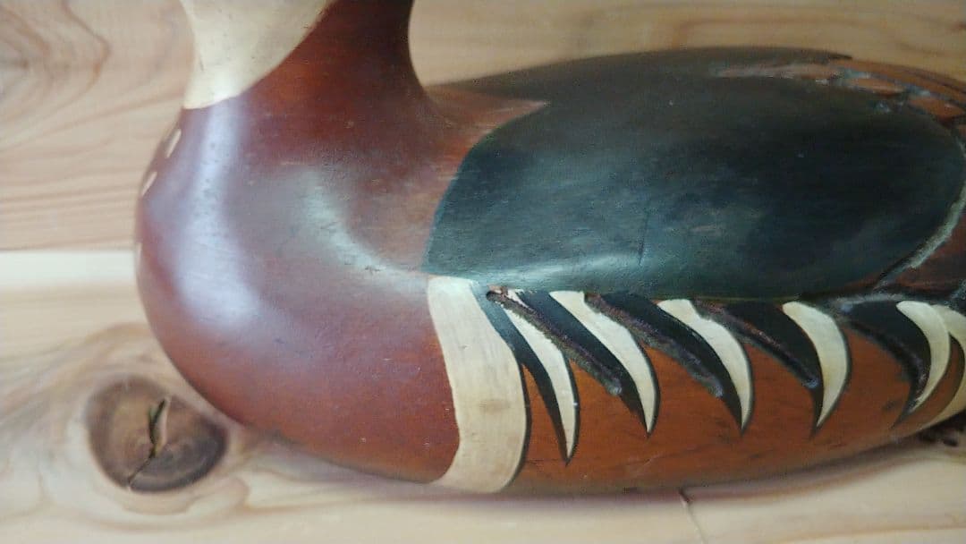 Tom Taber（トム・タバー:アメリカ彫刻家）カモの木彫デコイ