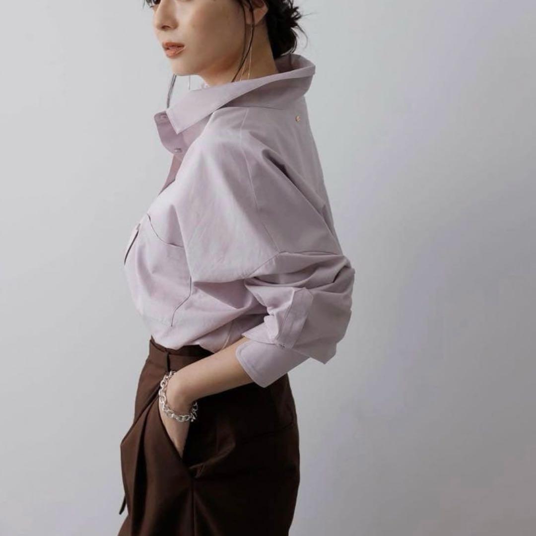 anuans⭐︎アニュアンス　スタンダードシャツ グレイッシュピンク