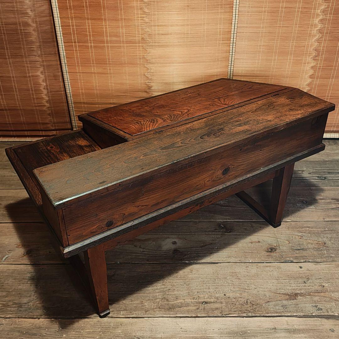 帳場机　文机　ライティングデスク　昭和レトロ　古家具