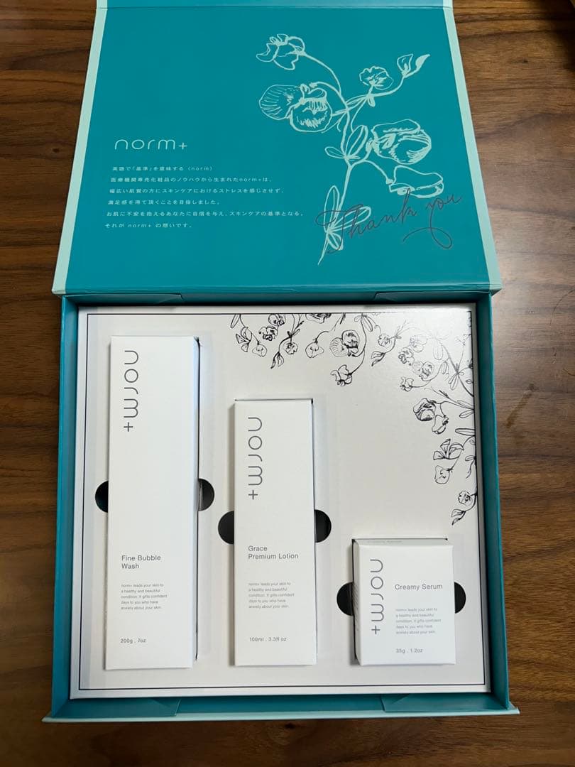 norm+ 3点セットBOX (洗顔料・化粧水・美容液)