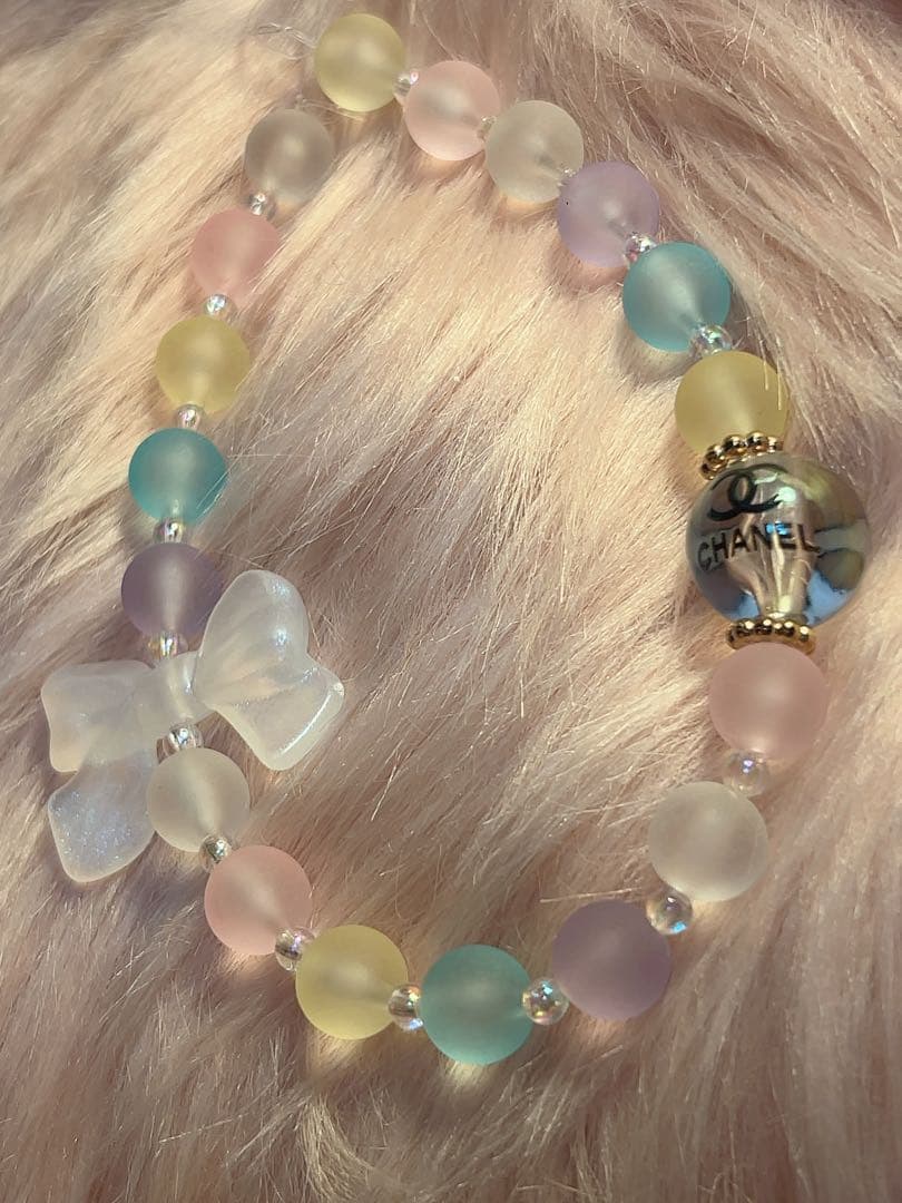 ✧︎*。CHANEL ノベルティ 非売品 リボン付き スマホストラップ ✧︎*。