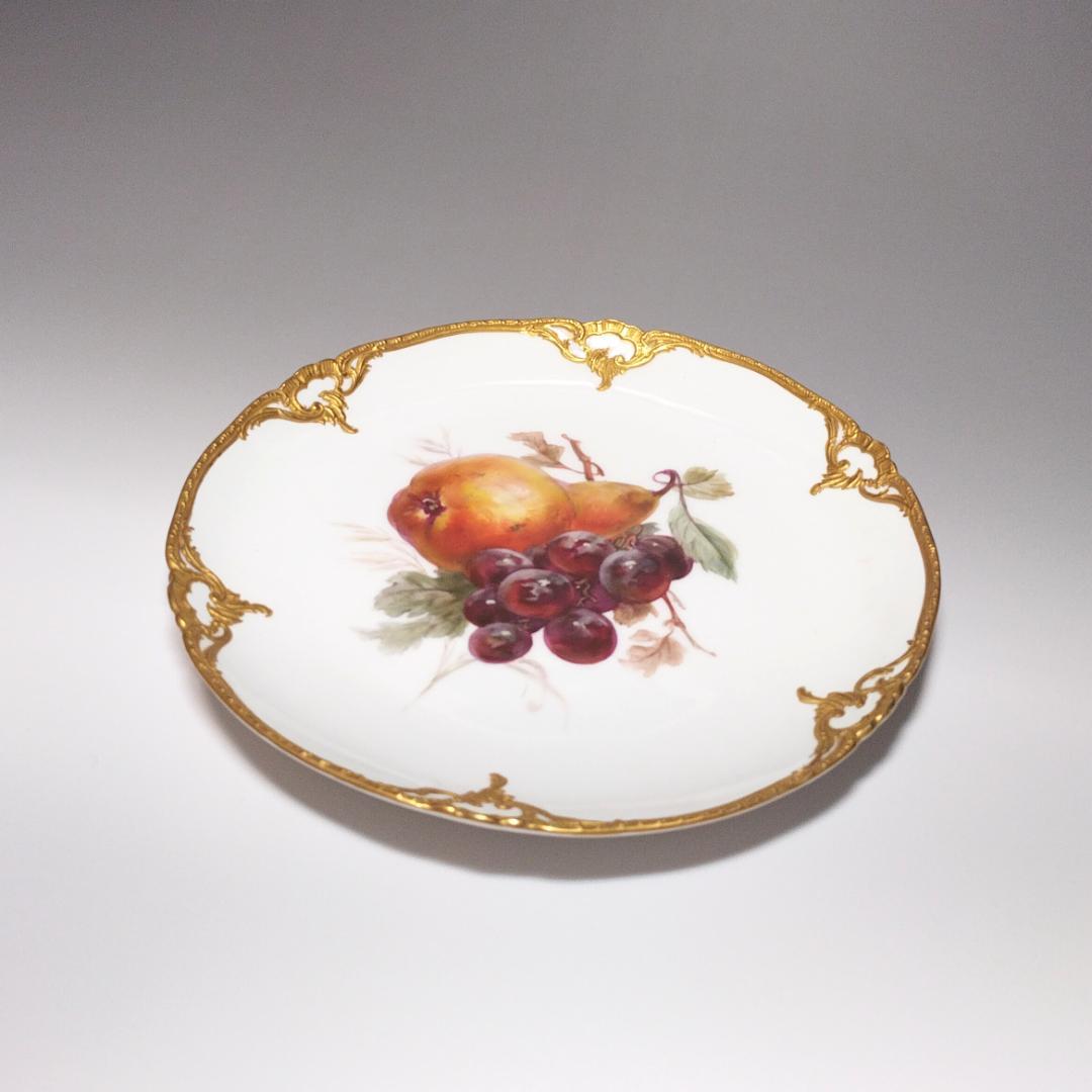 KPMベルリン 1880-1890年頃 金彩フルーツ 飾皿