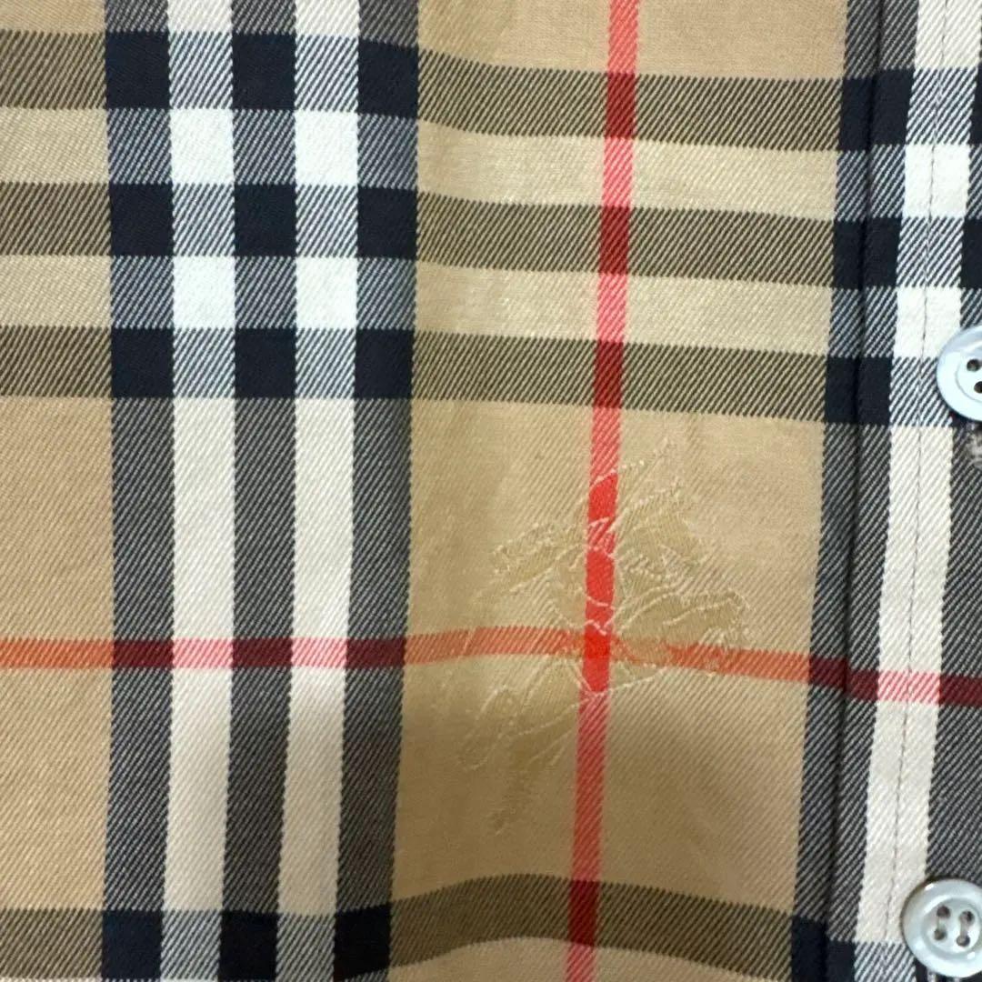 美品全体ロゴ　バーバリーBurberry 長袖ノバチェックシャツ　シャドーホース