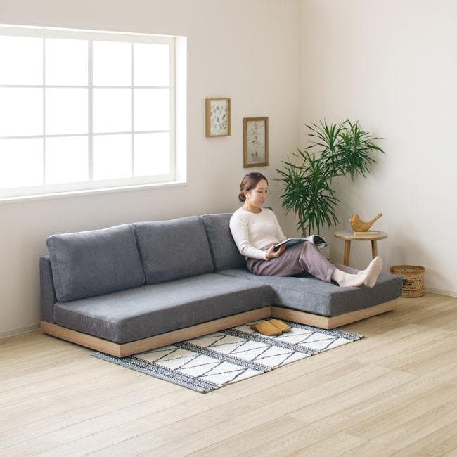 北欧風ローソファ ３人掛け ファブリック ２人掛け カウチソファ（1236）