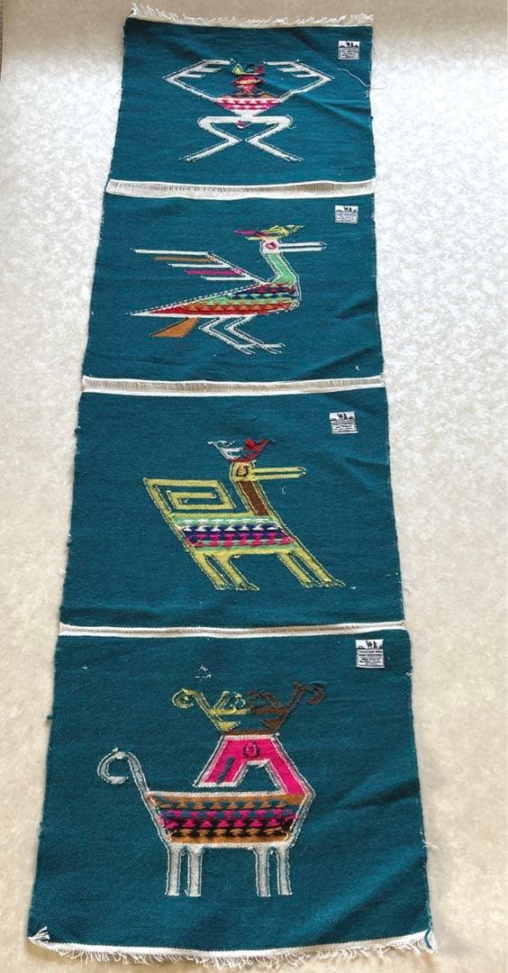 4連ヴィンテージエクアドルラグ　AKIOS  INDUSTRIES