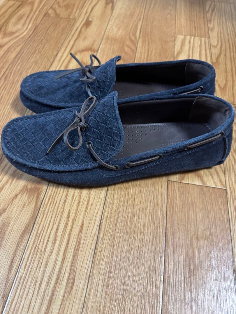 【極美品】BOTTEGA VENETA ネイビー スエード　モカシン41サイズ