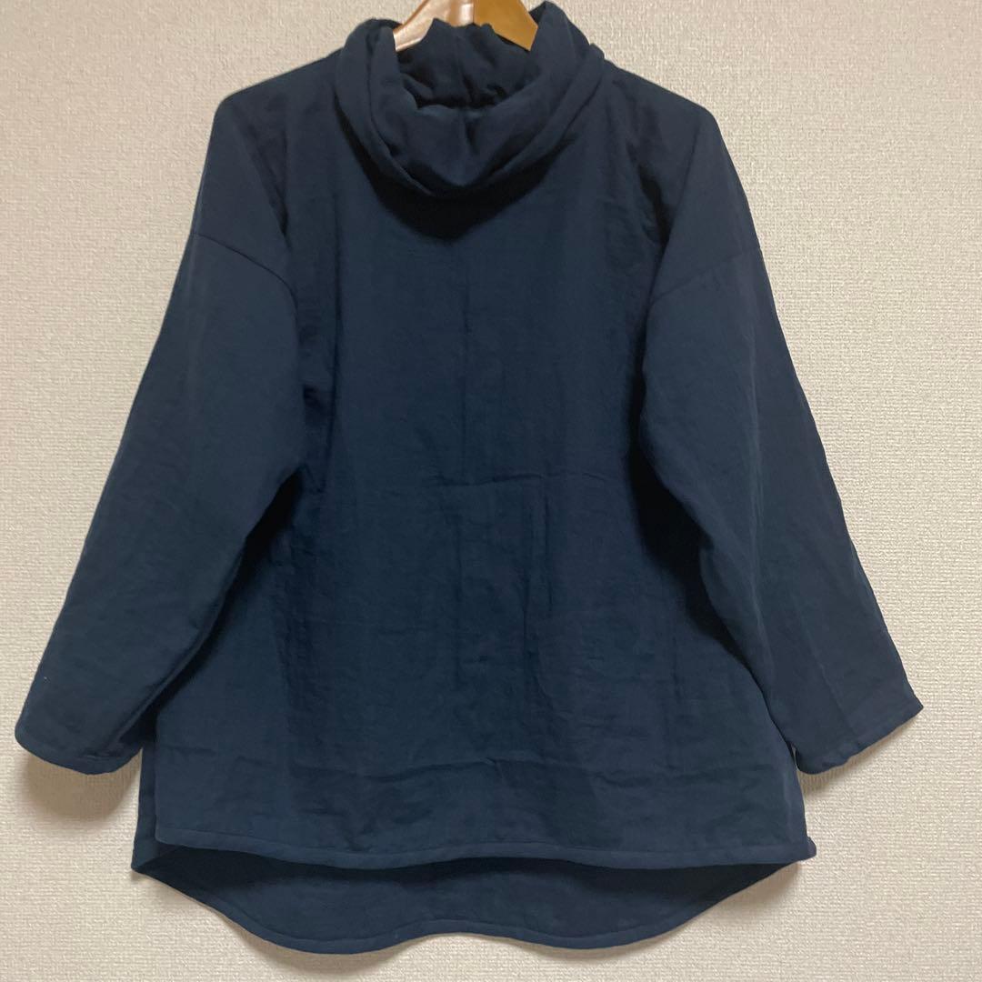 ぼたもち様　ダブルガーゼ　オフタートルネックブラウス