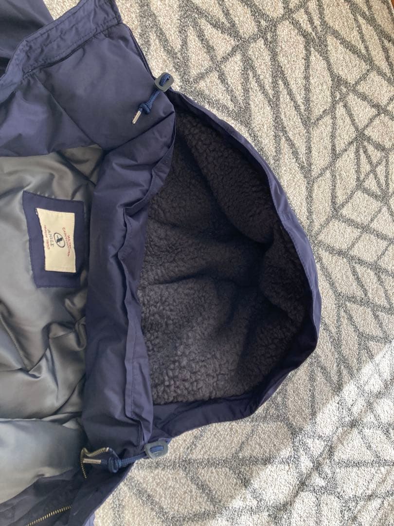 AIGLE ネイビー ダウンジャケット 取り外しフード