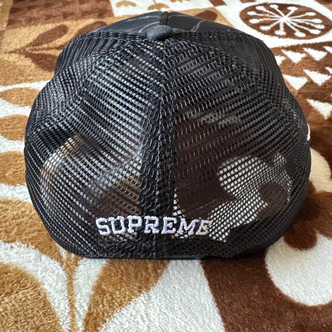 SUPREME ブラック メッシュキャップ