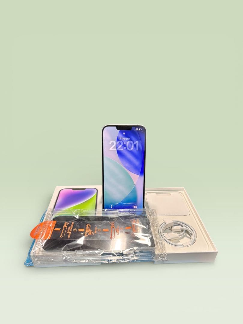iPhone 14 Plus 128GB パープル バッテリー大容量100%