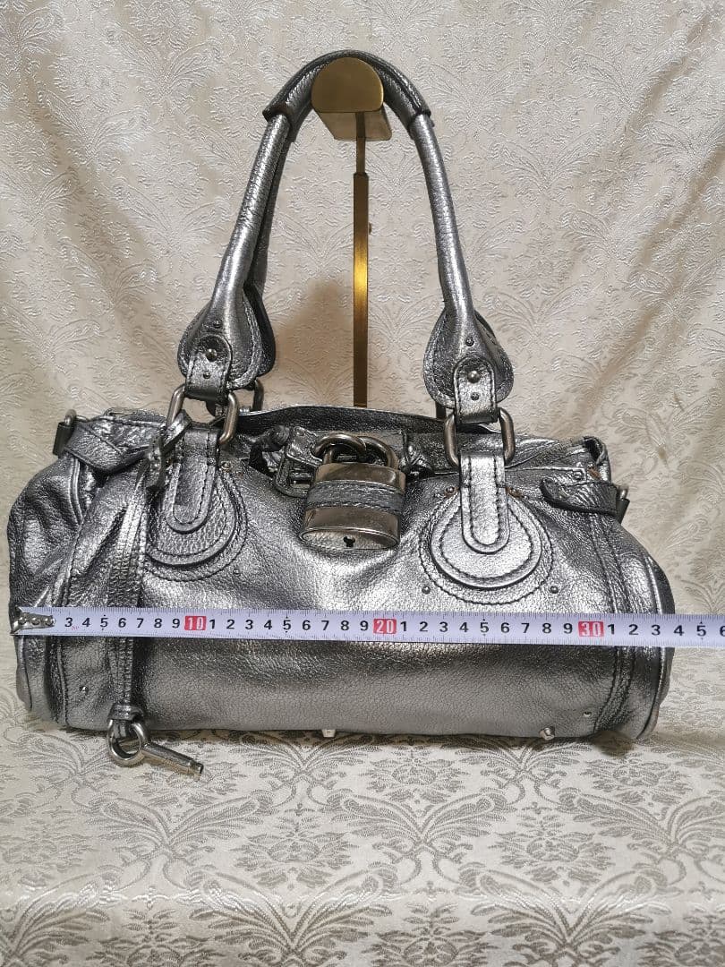 Chloe クロエ　パディントン　レザー　メタリック　　ショルダー　ハンドバッグ