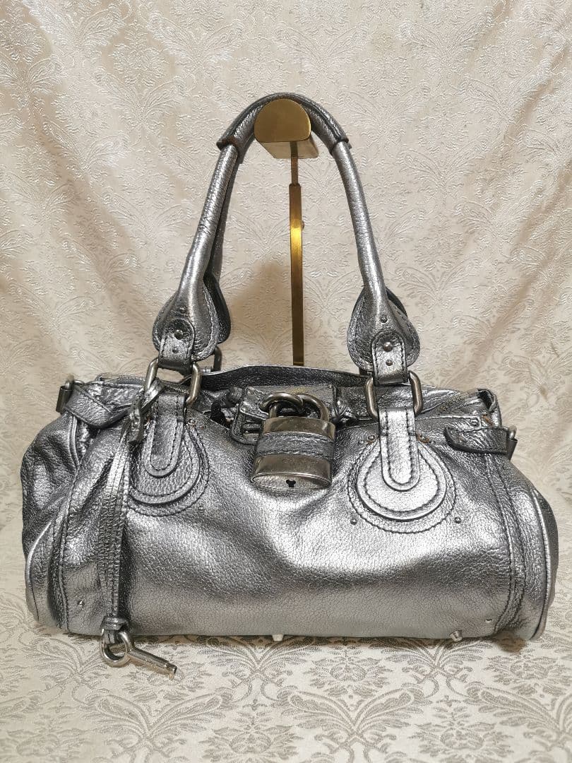Chloe クロエ　パディントン　レザー　メタリック　　ショルダー　ハンドバッグ