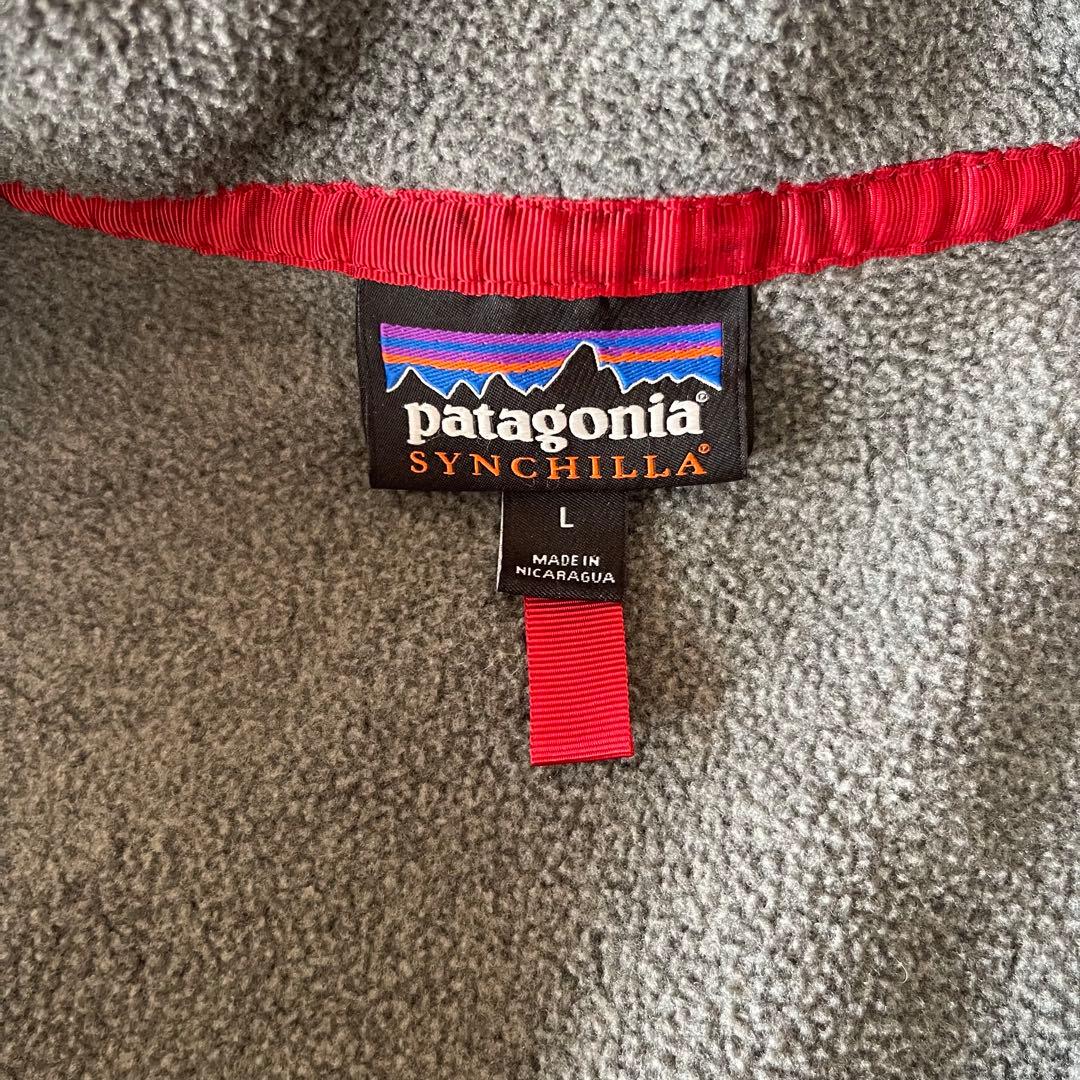 Patagonia Snap-Tフリース★ネイビー×グレー　メンズL★柴田ひかり