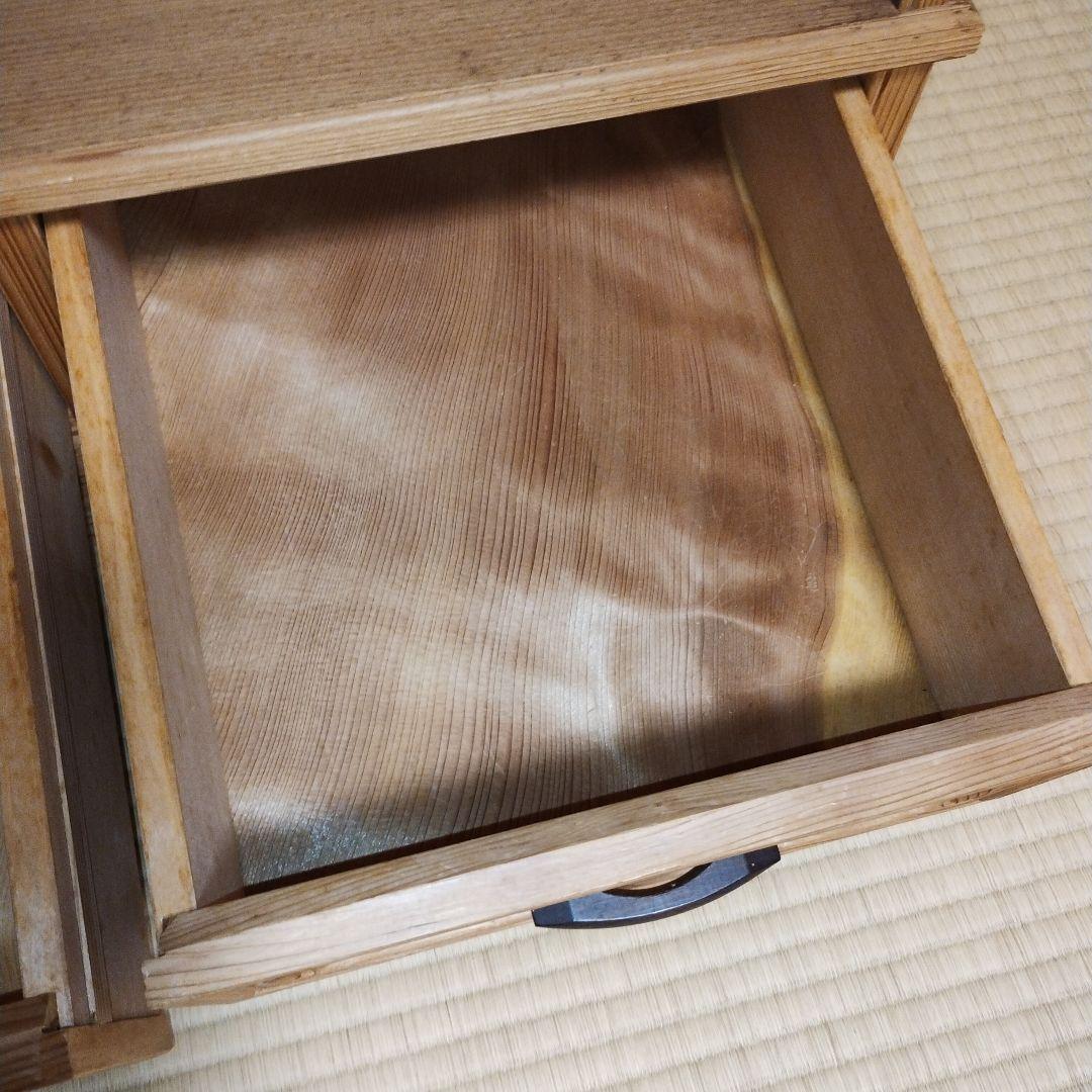 木製　秋田杉　茶棚　 引き出し付き