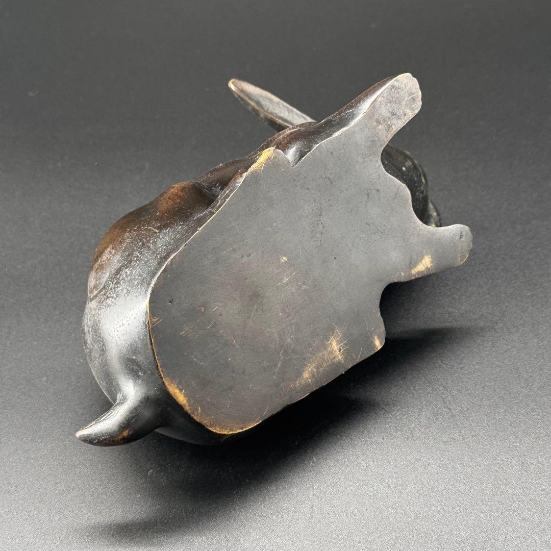 銅　うさぎ　置物