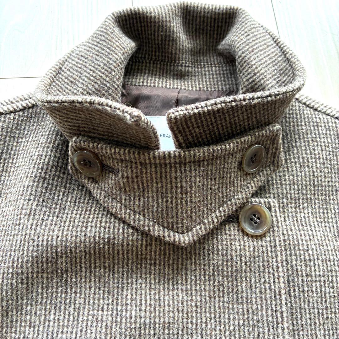 未使用級✨ FRAMeWORK ピンチェックバルカラーショートコート ブラウン