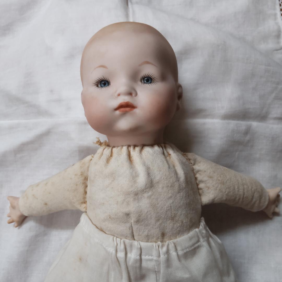 アーモンドマルセルタイプ　ベビードール　アンティーク風　人形　ブロカント　蚤の市