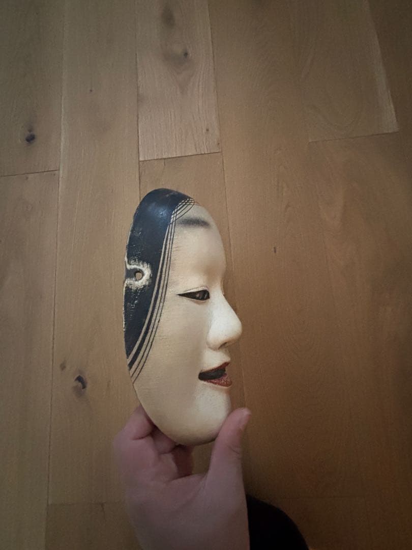 能面　木製　手彫り　小面　増女