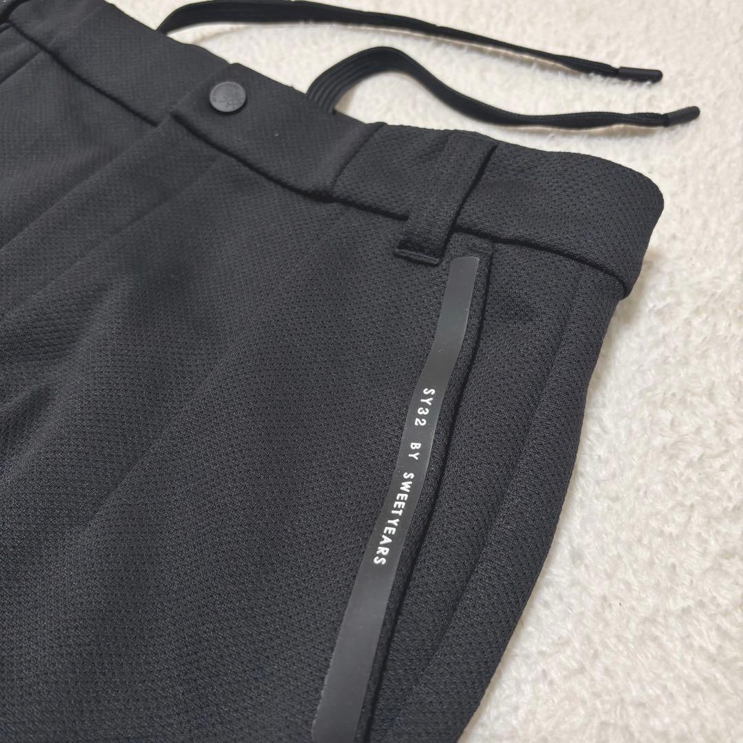 SY32 ゴルフ カーゴパンツ ［ドライメッシュスエット素材］ ブラックL